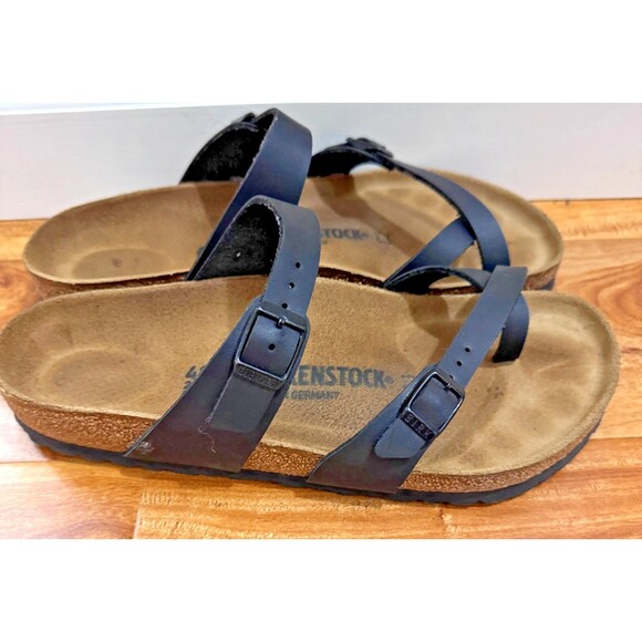 Birkenstock Unisex Mayari Regular Fit Birko Flor Black US Men Size7 Women Size 9 - Picture 6 of 15